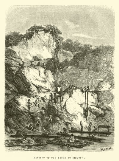 Descente des rochers à Sibucuni - Edouard Riou